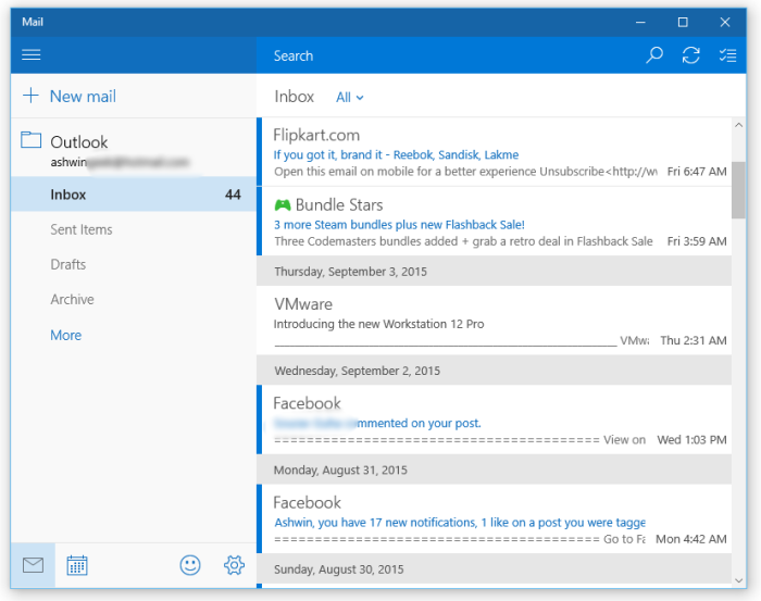Incredible mail for windows 10